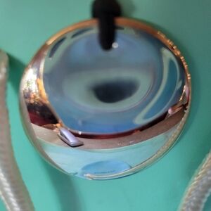 Tiffany & Co. Elsa Peretti 35mm Round Disc Pendant W/18" Silk Cord